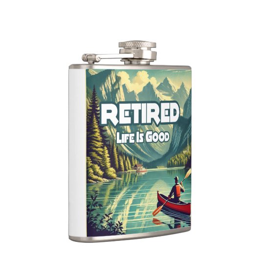 Das Leben ist gut roter Kanu Flachmann (Rechts)