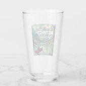 Das Leben ist gut roter Kanu Glas (Rückseite)