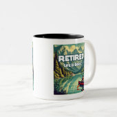 Das Leben ist gut roter Kanu Zweifarbige Tasse (VorderseiteRechts)