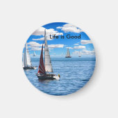 Das Leben ist gut Sailing Magnet (Vorne)