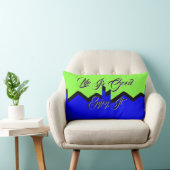 Das Leben ist gut zu genießen. Grünes blaues Lumba Lendenkissen (Stuhl )