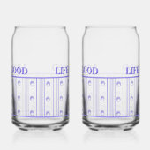 Das Leben ist gutes Soda-Glas Dosenglas (Links)
