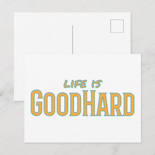 Das Leben ist gutHard Postkarte (Vorne/Hinten)
