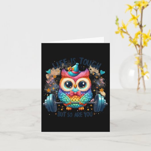 Das Leben ist hart, aber du bist auch Motivierend Karte (Gelbe Blume)