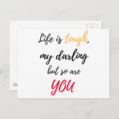 Das Leben ist hart, Darling Postkarte (Vorne/Hinten)