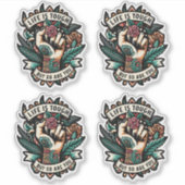 Das Leben ist hart, du bist stark Aufkleber (Vorderseite)