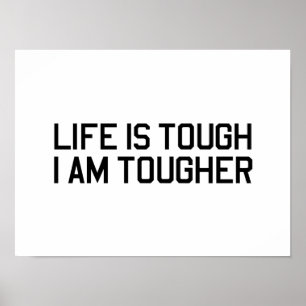 Das Leben ist hart, ich bin grüner Poster