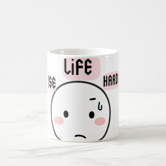 Das Leben ist hart lustig Kaffeetasse (Mittel)