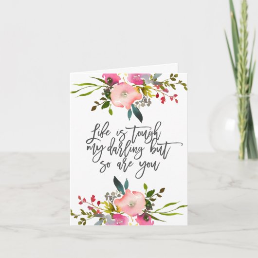 Das Leben ist hart, mein Liebling, aber auch du Po Karte (Vorderseite)