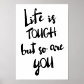 Das Leben ist hart | Modern Calligraphy Poster (Vorne)