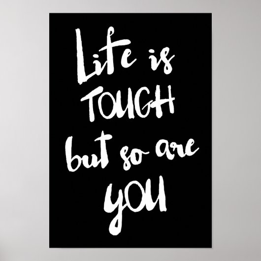 Das Leben ist hart | Modern Calligraphy Poster (Vorne)