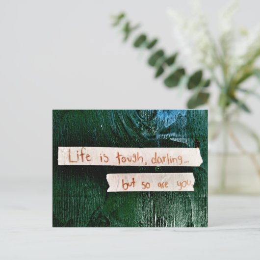 Das Leben ist hart Postkarte (Stehend Vorderseite)