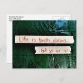 Das Leben ist hart Postkarte (Vorne/Hinten)