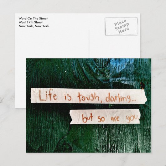 Das Leben ist hart Postkarte (Vorne/Hinten)