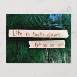 Das Leben ist hart Postkarte
