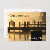 Das Leben ist hier besser. Meredith, NH Postkarte (Vorne/Hinten)
