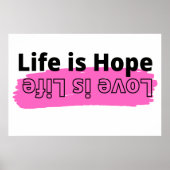 Das Leben ist Hoffnung Liebe ist Leben | motiviere Poster (Vorne)