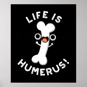Das Leben ist Humerus Funny Bone Pub Dark BG Poster