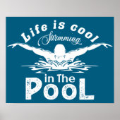 Das Leben ist im Schwimmbad Cool Swim Lovers Poste Poster (Vorne)