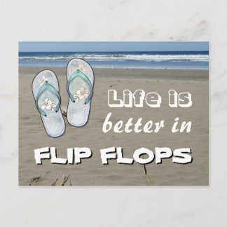 Das Leben ist in Flip Flops besser Postkarte