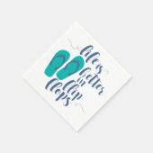 Das Leben ist in Flip Flops besser Serviette (Ecke)