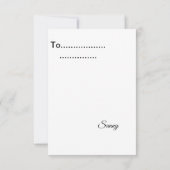 Das Leben ist ironisch, es braucht Traurigkeit, um Dankeskarte (Rückseite)