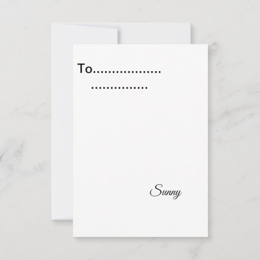 Das Leben ist ironisch, es braucht Traurigkeit, um Dankeskarte (Rückseite)