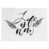 Das Leben ist jetzt Große Geschenktüte (Rückseite)