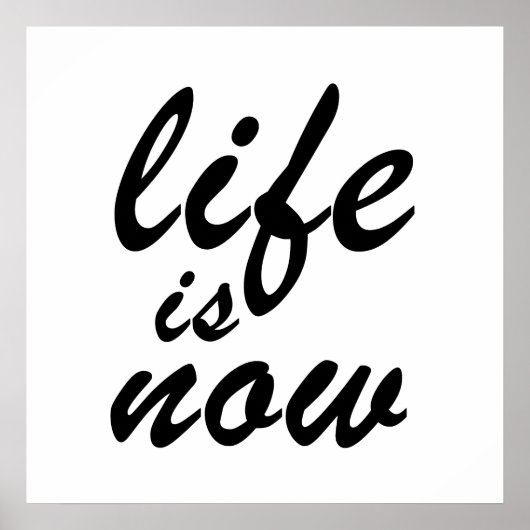 Das Leben ist jetzt Poster (Vorne)