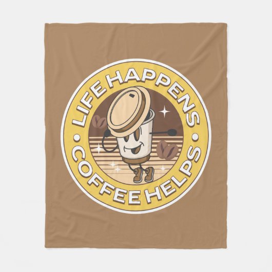 Das Leben ist, Kaffee hilft Fleecedecke (Vorderseite)