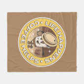 Das Leben ist, Kaffee hilft Fleecedecke (Vorderseite (Horizontal))