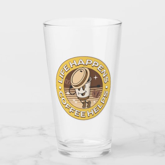 Das Leben ist, Kaffee hilft Glas (Vorderseite)