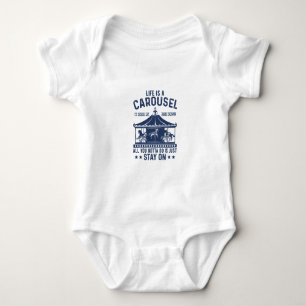 Das Leben ist Karussell, auf dem du bleibe. Baby Strampler