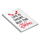 Das Leben ist, kaufen die Schuhe kurz Notizblock (Rechte Seite)