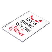 Das Leben ist, kaufen die Schuhe kurz Notizblock (Linke Seite)