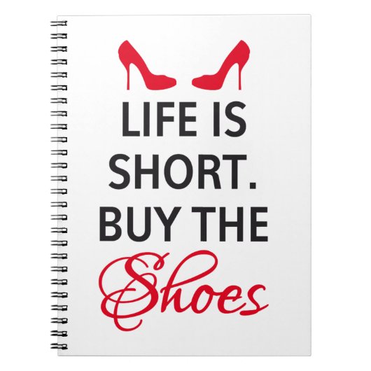 Das Leben ist, kaufen die Schuhe kurz Notizblock (Vorderseite)