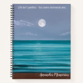 Das Leben ist kein perfekter Mondaufstieg über aqu Notizblock (Vorderseite)