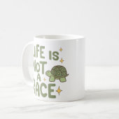 Das Leben ist kein Rennen Kaffeetasse (Vorderseite Links)