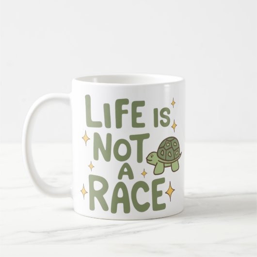 Das Leben ist kein Rennen Kaffeetasse (Links)