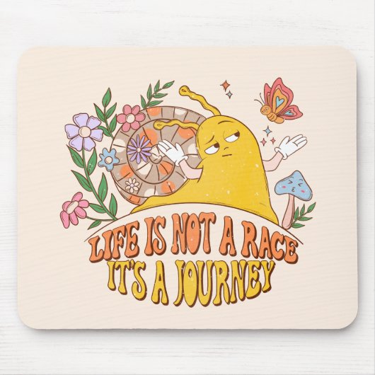 Das Leben ist kein Rennen Mousepad (Vorne)