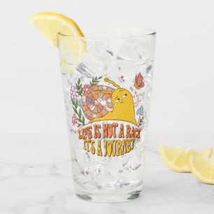 Das Leben ist kein Rennen, sondern eine Reise Glas