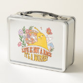 Das Leben ist kein Rennen, sondern eine Reise Metall Brotdose (Rückseite)