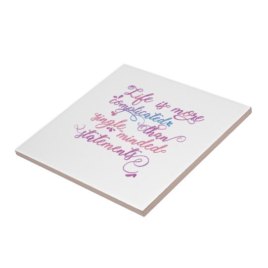 Das Leben ist komplizierter als Single-orientierte Fliese (Seite)