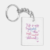 Das Leben ist komplizierter Personal Growth Slogan Schlüsselanhänger (Vorderseite links)