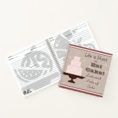 " Das Leben ist kurz, also essen Kuchen " Kuchen L Notizblock (Innenseite)