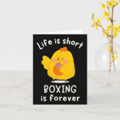 Das Leben ist Kurz Boxen ist für immer Ausbildungs Karte (Gelbe Blume)