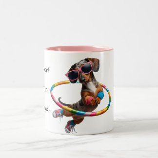 Das Leben ist kurz Dachshund Zweifarbige Tasse