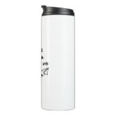 Das Leben ist kurz, die Welt ist breit, Thermosbecher (Nach rechts gedreht)