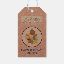 Das Leben ist Kurz Essen Mehr Eis Geschenkanhänger