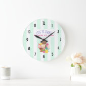 Das Leben ist Kurz Essen Mehr Eis Große Wanduhr (Zuhause)